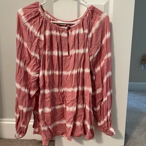 A.N.A. (a new approach) tie dye long sleeve shirt